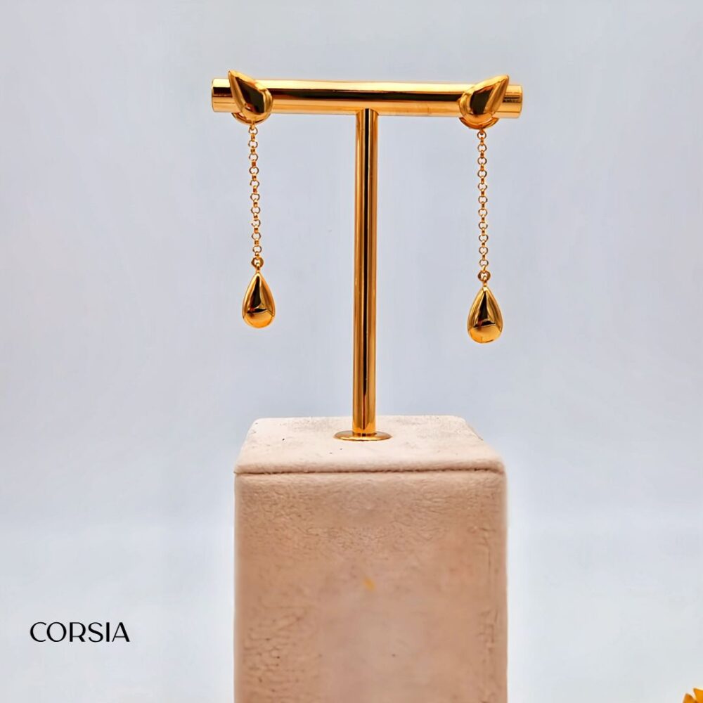 Pendientes Aqua Oro - Joyería Corsia