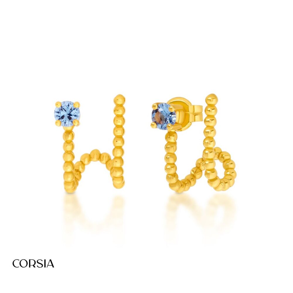 Pendientes Unique Chapado Oro - Joyería Corsia