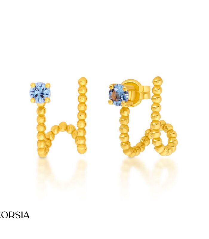 Pendientes Unique Chapado Oro - Joyería Corsia