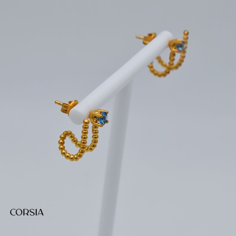 Pendientes Unique Chapado Oro - Joyería Corsia