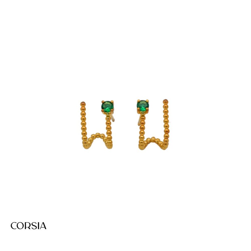 Pendientes Unique Chapado Oro - Joyería Corsia