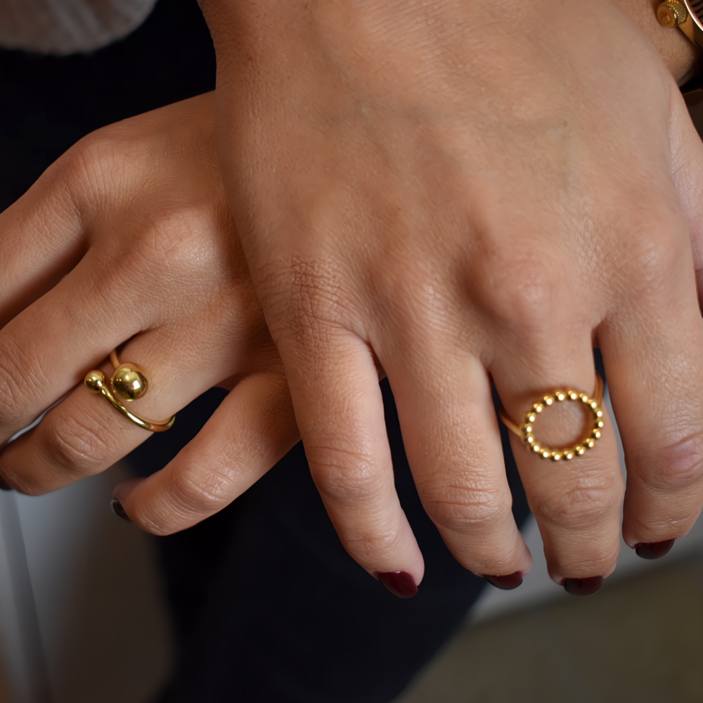 Anillo Andrea chapado en Oro - Corsia