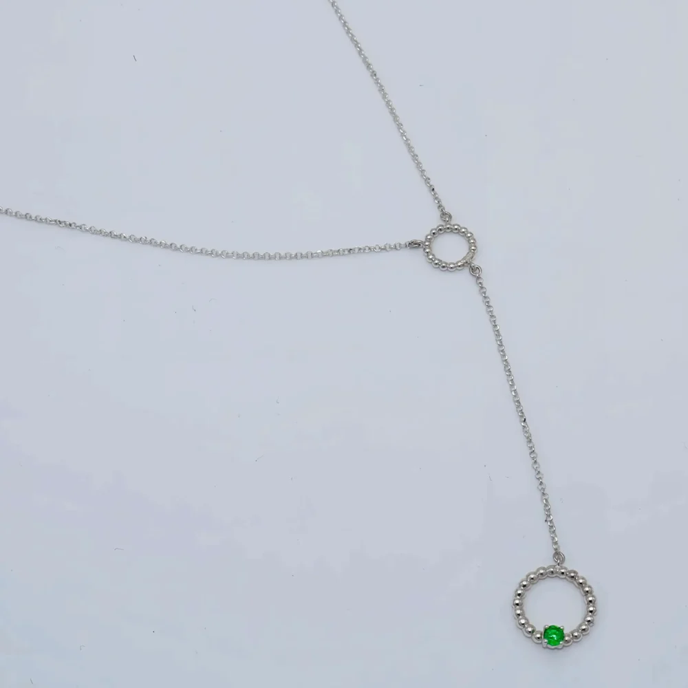 Collar Moon largo circonita