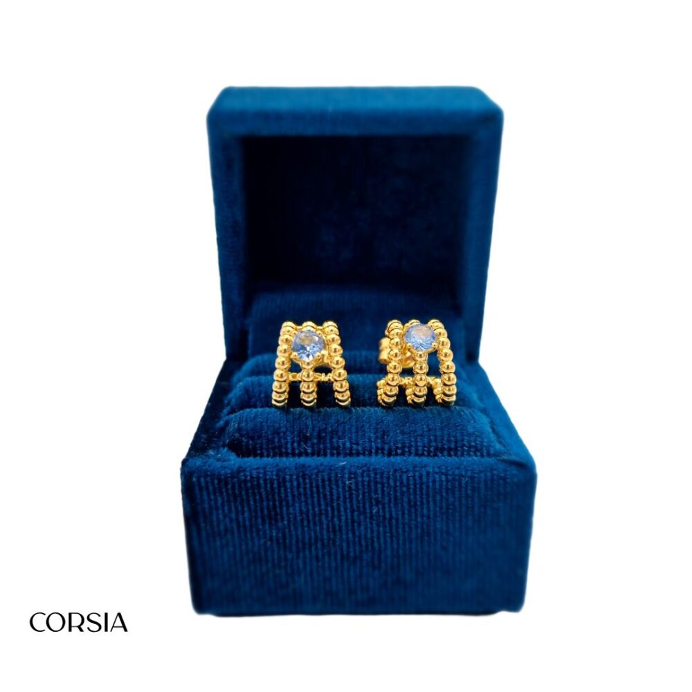 Pendientes Carlota Chapado Oro - Joyería Corsia