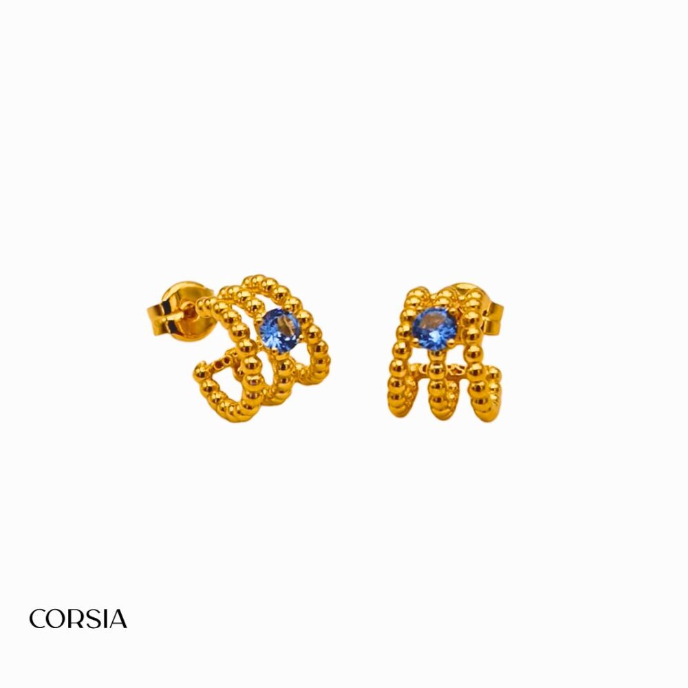 Pendientes Carlota Chapado Oro - Joyería Corsia