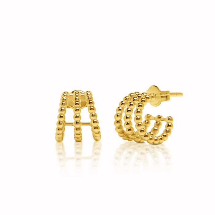 Pendientes carlota chapados en oro Corsia